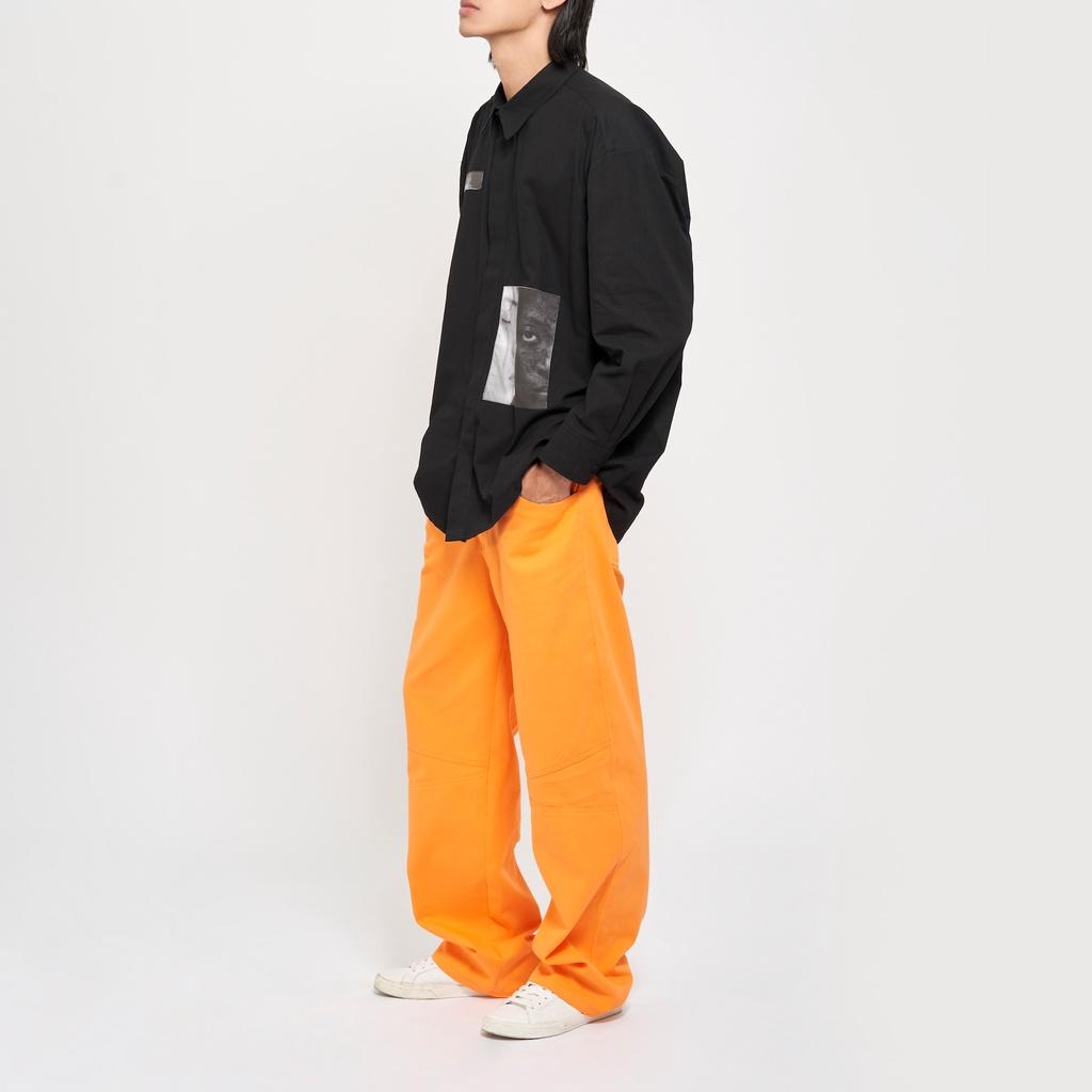 Quần Baggy màu cam ống rộng Y218
