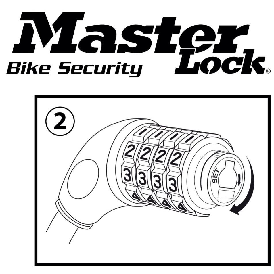 Khóa dây xích mở số Master Lock 8392 DPROCOL Khóa Xe Đạp Dài 0.9m x 8mm - MSOFT