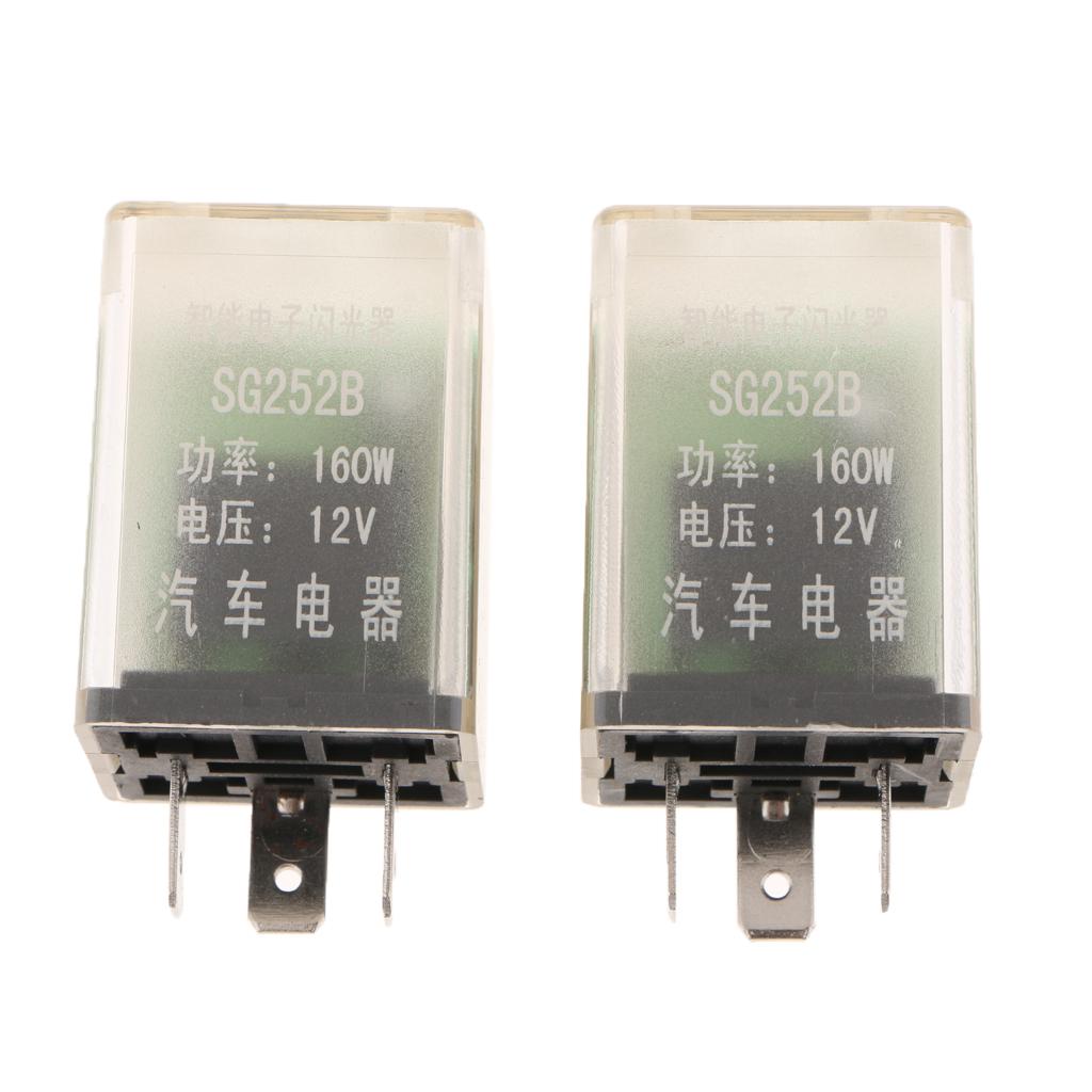 2X 3Pin Electronic Flasher Relay Fix For Car LED Turn Signal Light Blink