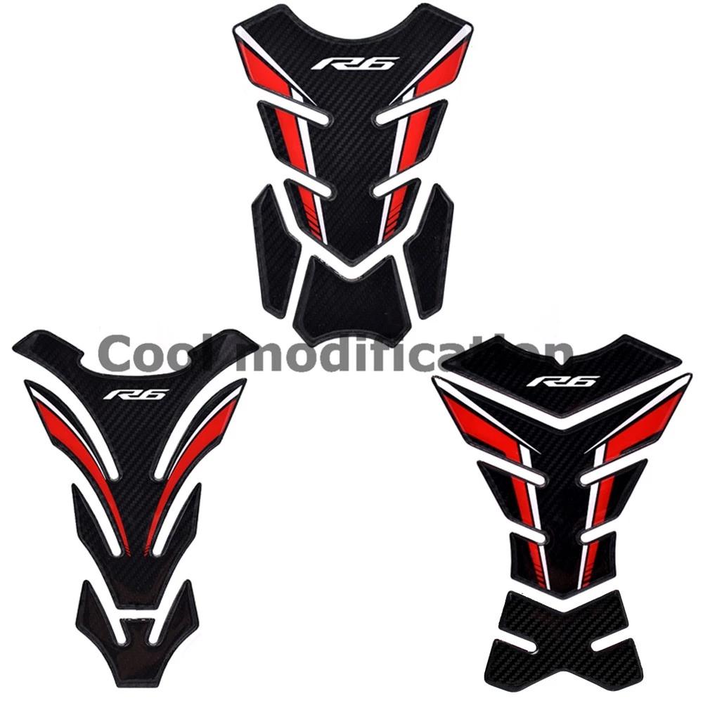 Miếng Dán Trang Trí Bình Nhiên Liệu Xe Mô Tô Yamaha YZF-R6 R6 3D Bằng Sợi Carbon