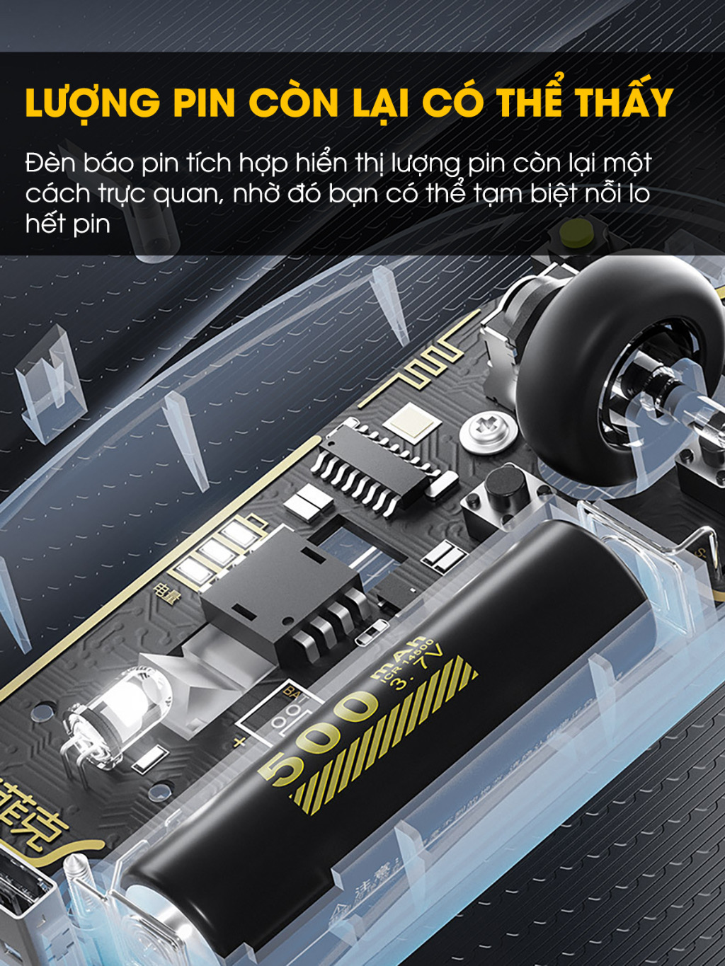 Chuột máy tính không dây TEKKIN INPHIC X5 ngoại hình trong suốt độc lạ pin sạc lại click tắt âm chống ồn văn phòng - hàng nhập khẩu