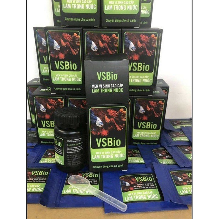 Men Vi Sinh Cao Cấp VSBIO Làm Trong Sạch Nước Bể Cá - Chai 80Gr - Nâng Cao Chất Lượng Nước Cho Cá