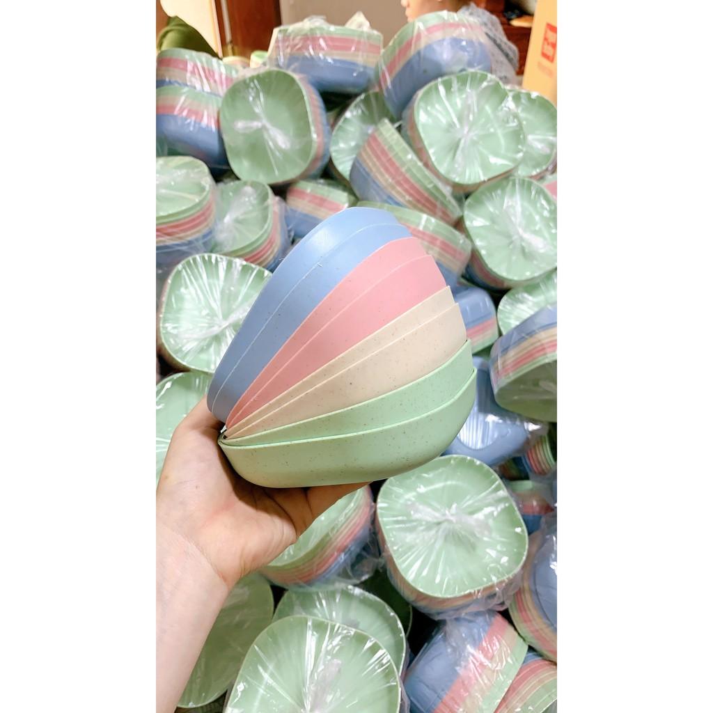 Đĩa Lúa Mạch Vuông Mẫu Mới Màu Pastel An Toàn Cho Sức Khỏe - Có Thể Bỏ Lò Vi Sóng - Đĩa Nhựa Bền Đẹp Duashop