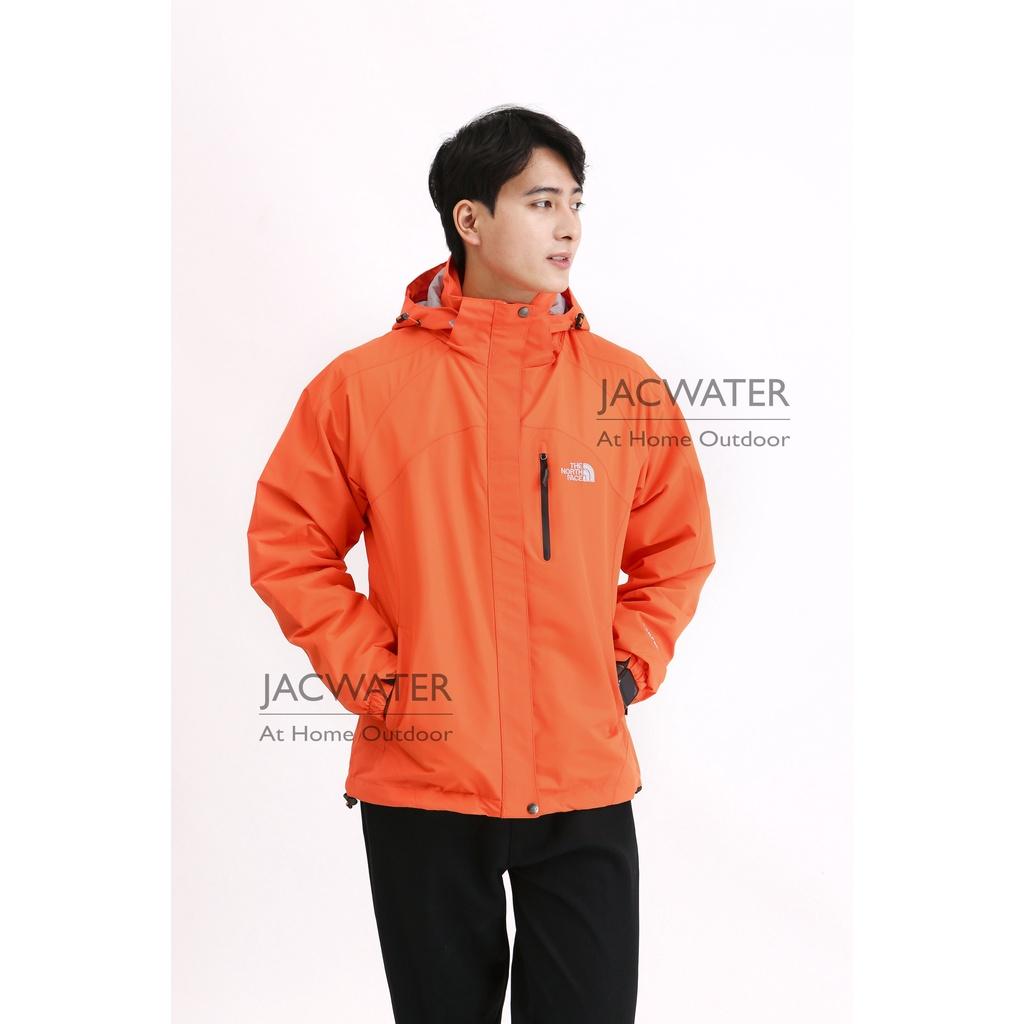 Áo khoác gió nam nữ 2 lớp trượt nước màu trơn thể thao