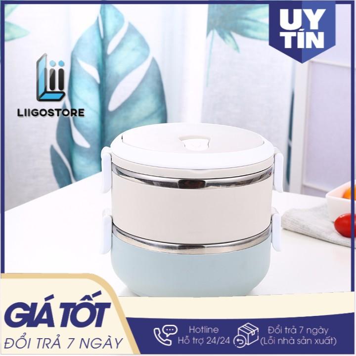 Hình ảnh Hộp cơm giữ nhiệt lõi inox 2 tầng Lunch Box