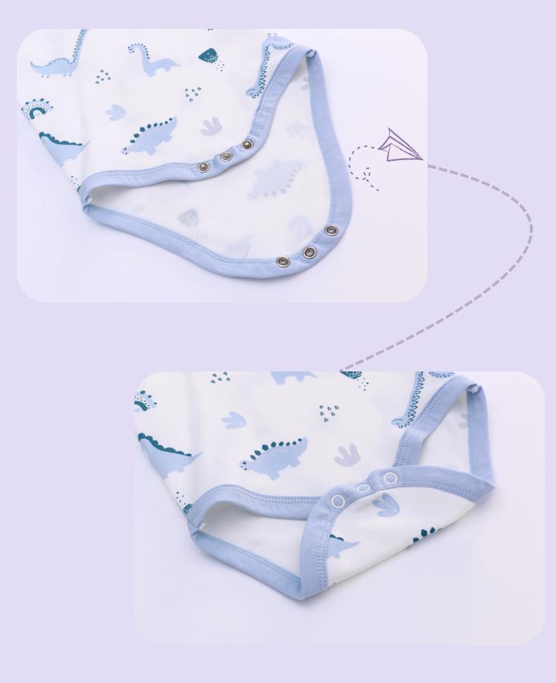 Jumpsuit / Bodysuit Ngắn Tay Dài Miraclebaby Chất Liệu 100% Cotton Cho Bé Trai, Bé Gái từ 0-12 tháng