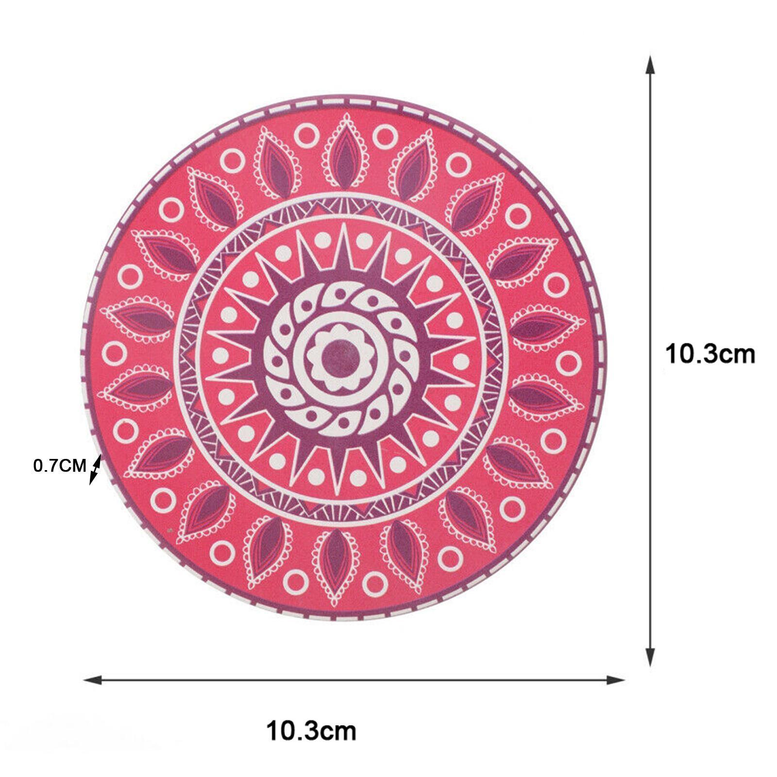 Creative Absorbent 3D Mandala Coasters Men Women Funny Birthday Gifts Decor