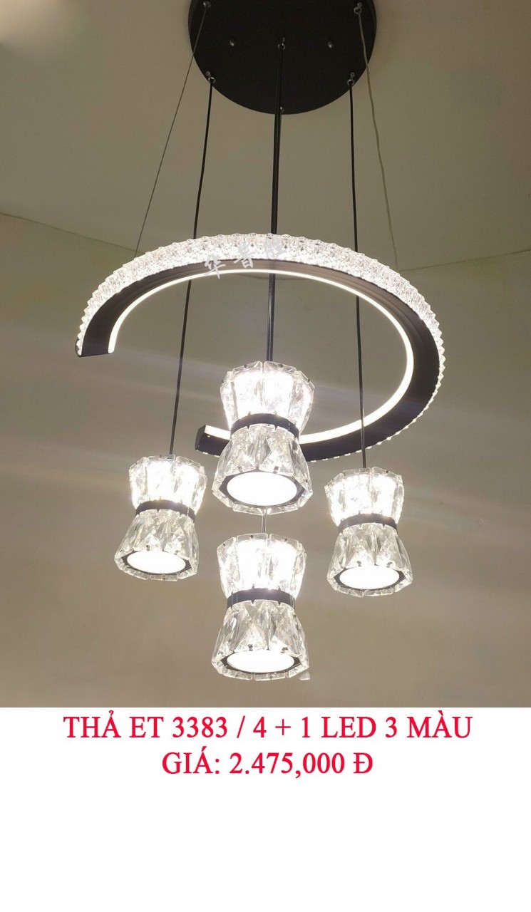 Thả bàn ăn 4 bóng led siêu sáng