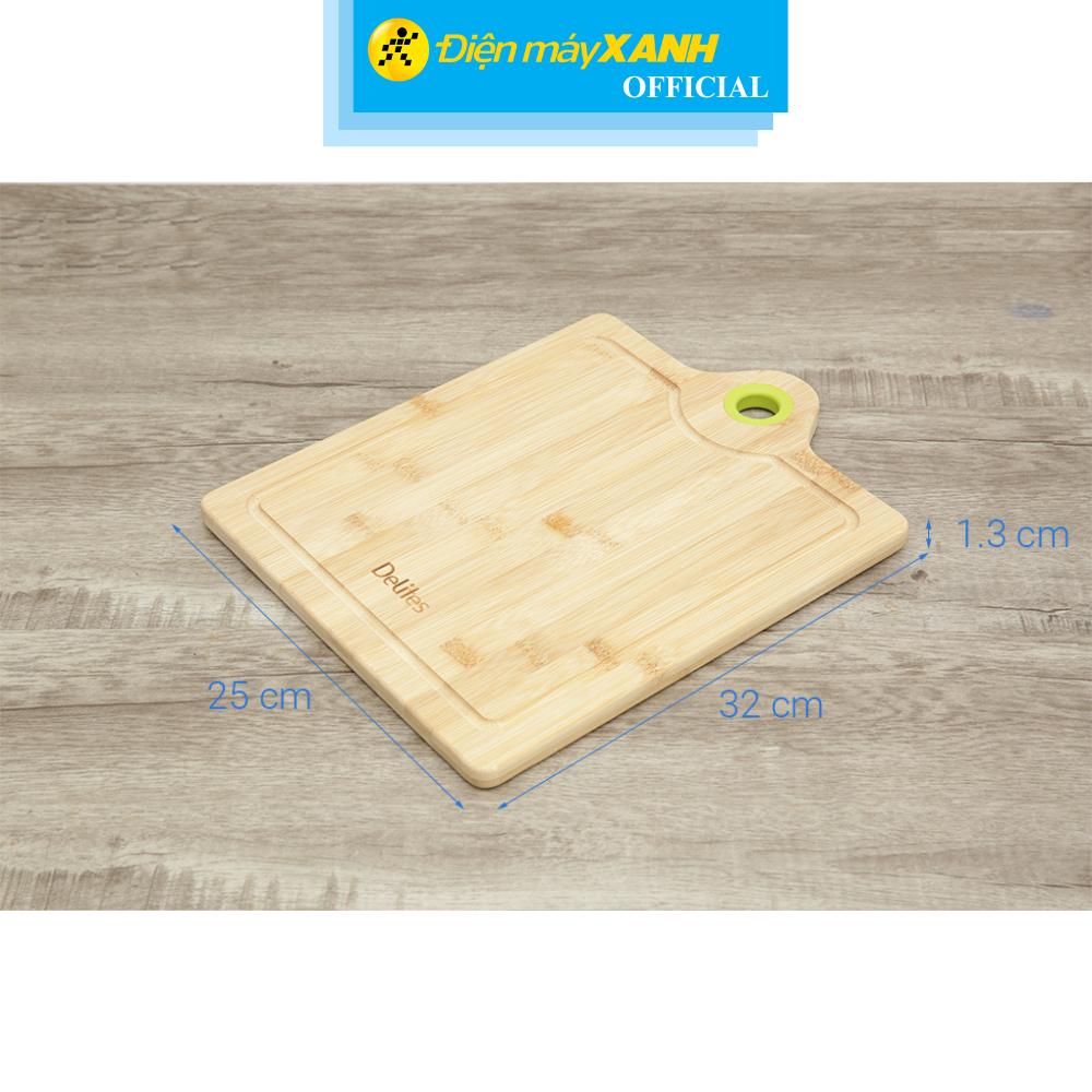 Thớt tre thái chữ nhật 32 x 25 cm Delites BS20022-1 - Hàng Chính Hãng