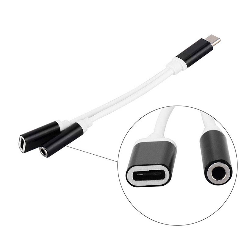 Cáp Chia Type-C Ra 2 Cổng Audio 3.5mm Và Cổng Sạc Type-C AZONE - Giao Màu Ngẫu Nhiên