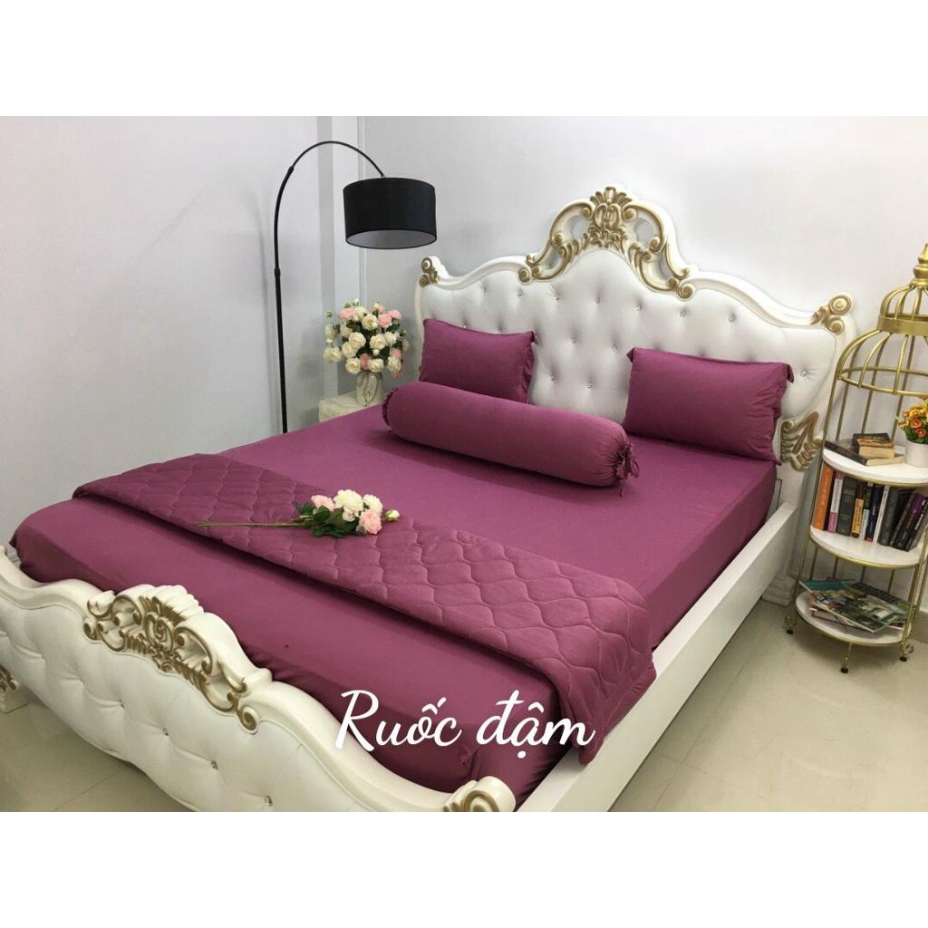 Bộ drap KÈM MỀN thun lạnh Hàn Quốc 5 món