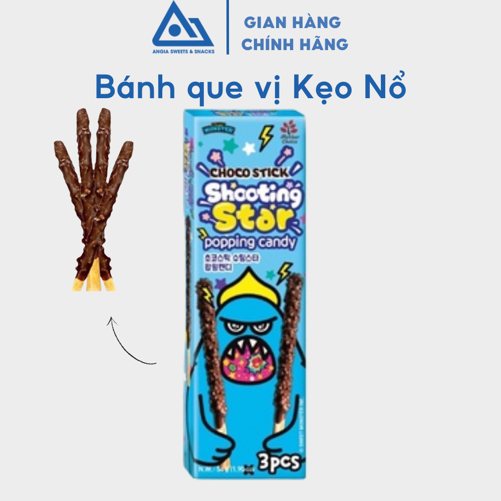 Bánh que socola Shooting Star bọc Kẹo nổ ăn vặt 54g An Gia Sweets & Snacks