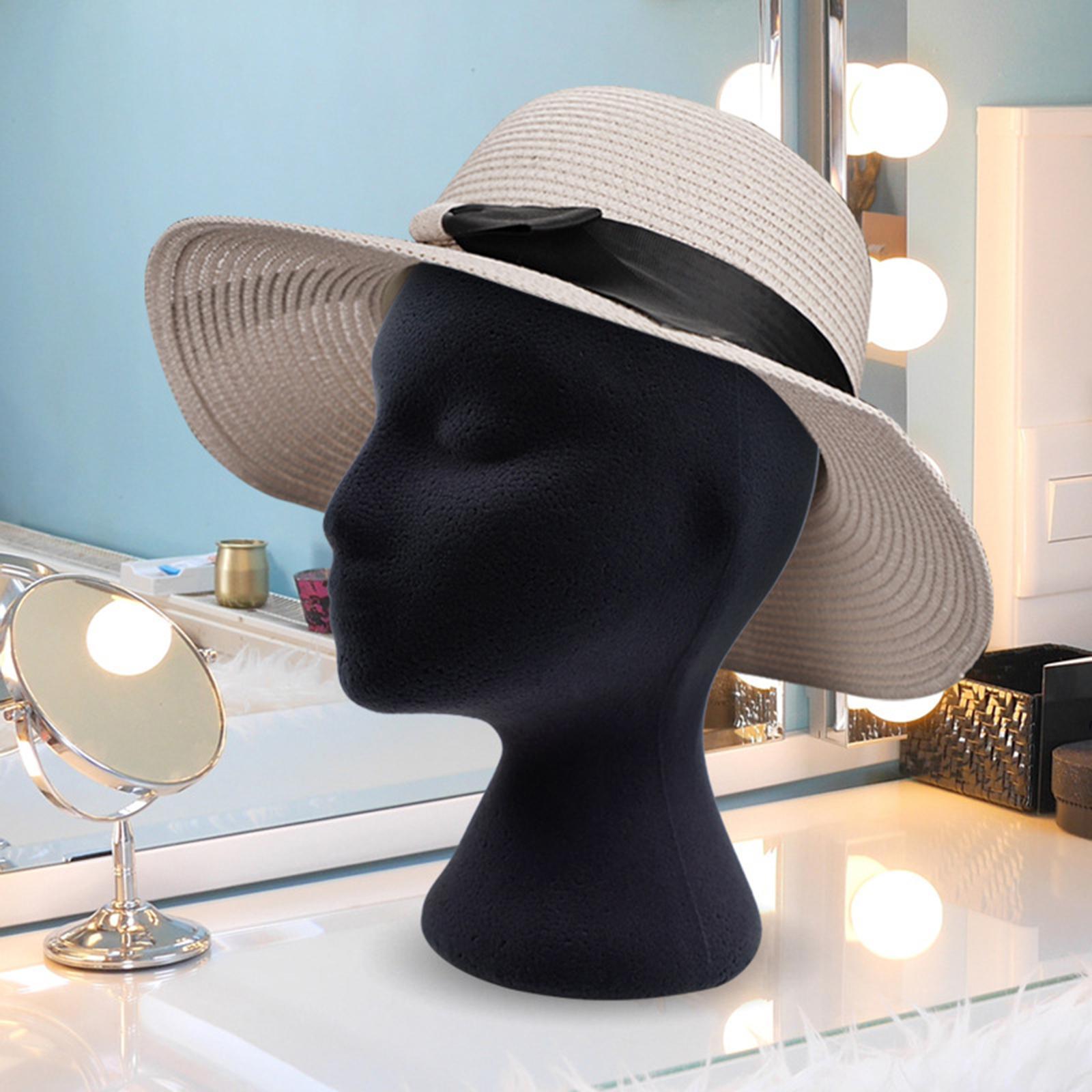 Foam Mannequin Heads Female Flocking Foam Head Model for Hats Glasses Headset