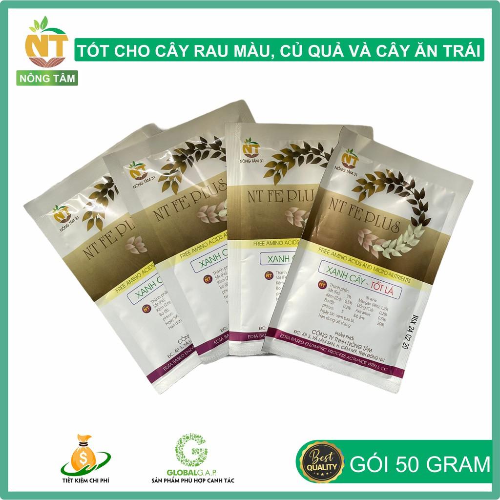 Phân bón lá FE PLUS bổ sung vi lượng cho rau màu, thanh long, cây ăn quả, gói 50gr
