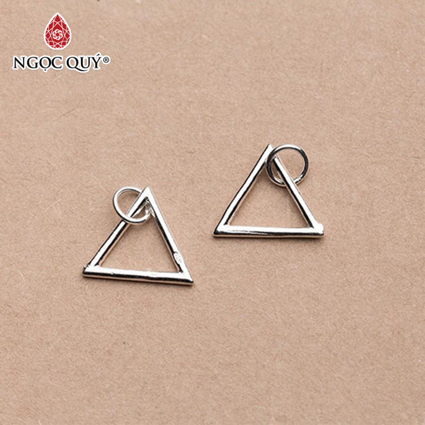 Charm bạc hình tam giác treo - Ngọc Quý Gemstones