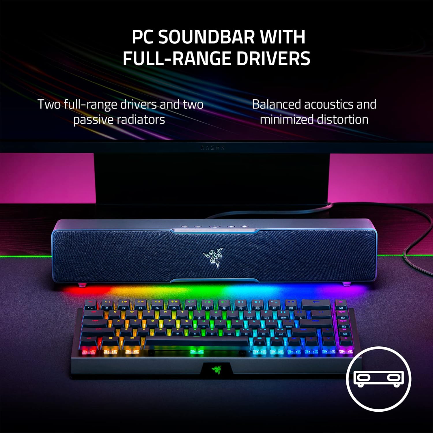 Razer Leviathan V2 X Dàn âm thanh chơi game PC - Hàng nhập khẩu
