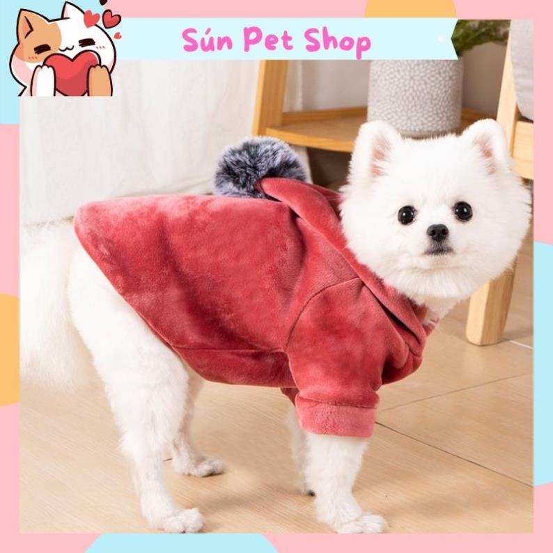 Áo Hoodie nhung cao cấp cho thú cưng - Áo cho chó mèo mùa đông