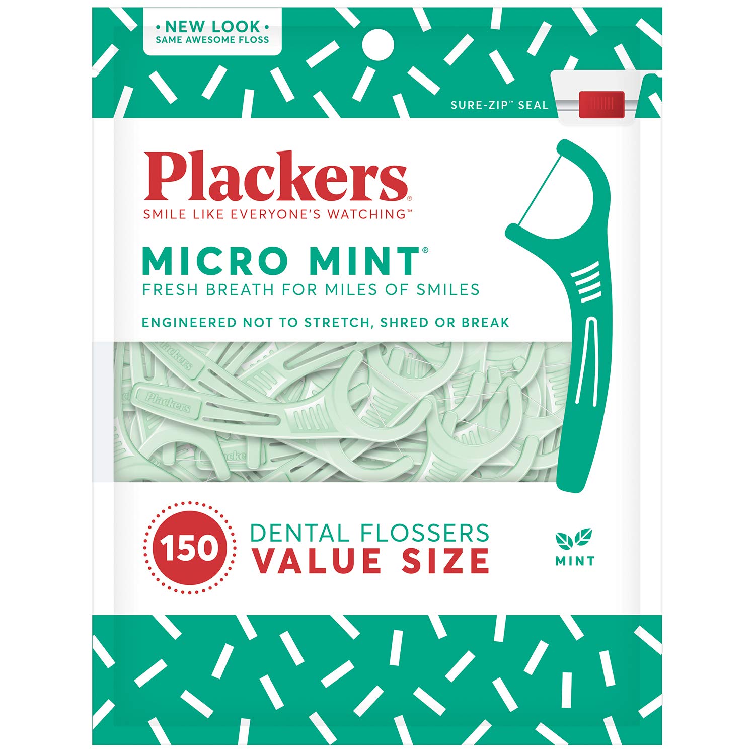 TÚI 150 TĂM CHỈ NHA KHOA VỊ BẠC HÀ Plackers Micro Mint Dental Floss Picks, VALUE SIZE