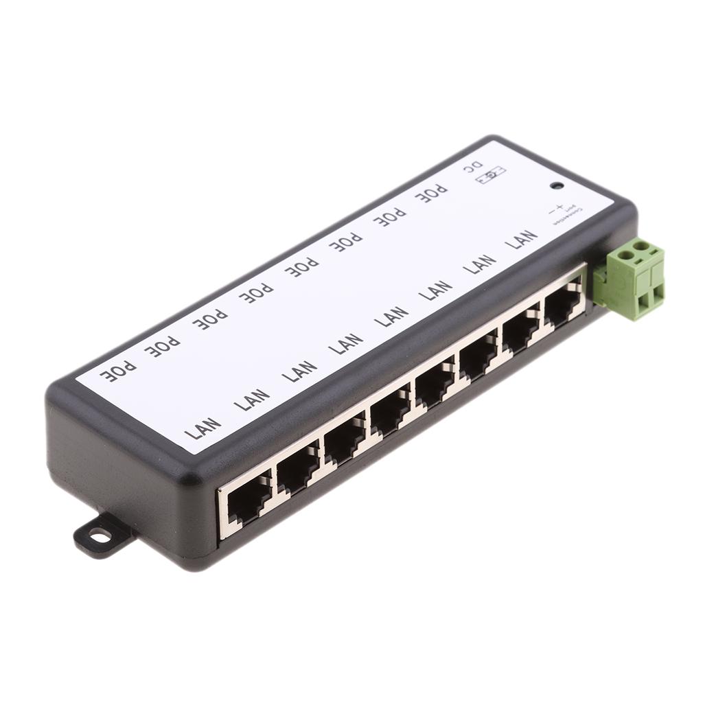 8 Cổng PoE PoE Injector Chuyển Đổi Thụ Động Mô Đun Cung Cấp Năng Lượng Cho Ethernet