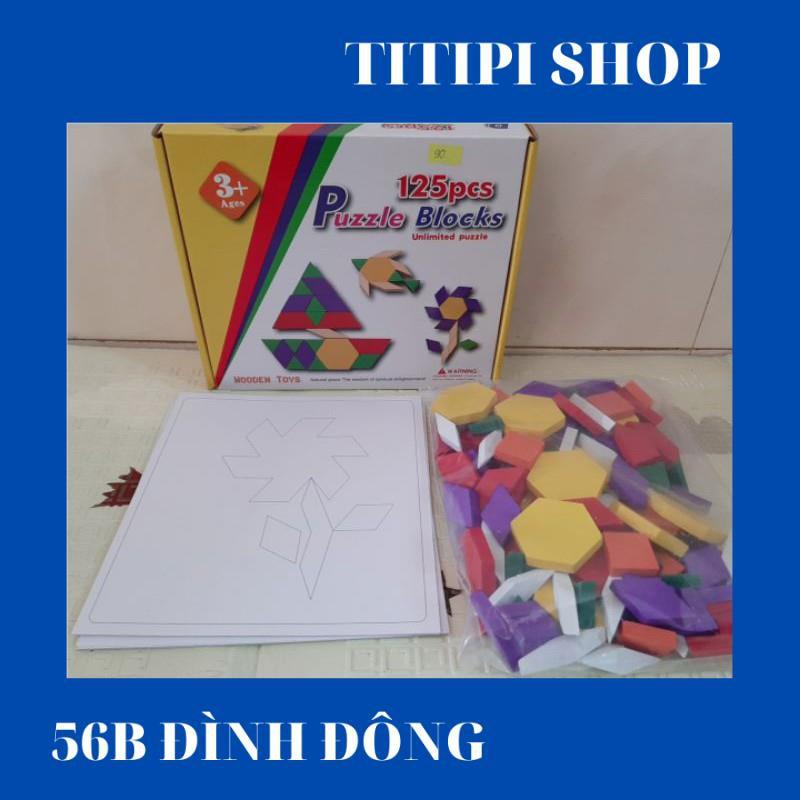 Đồ chơi ghép hình Puzzle Block 125 chi tiết kích thích sự thông minh sáng tạo cho bé