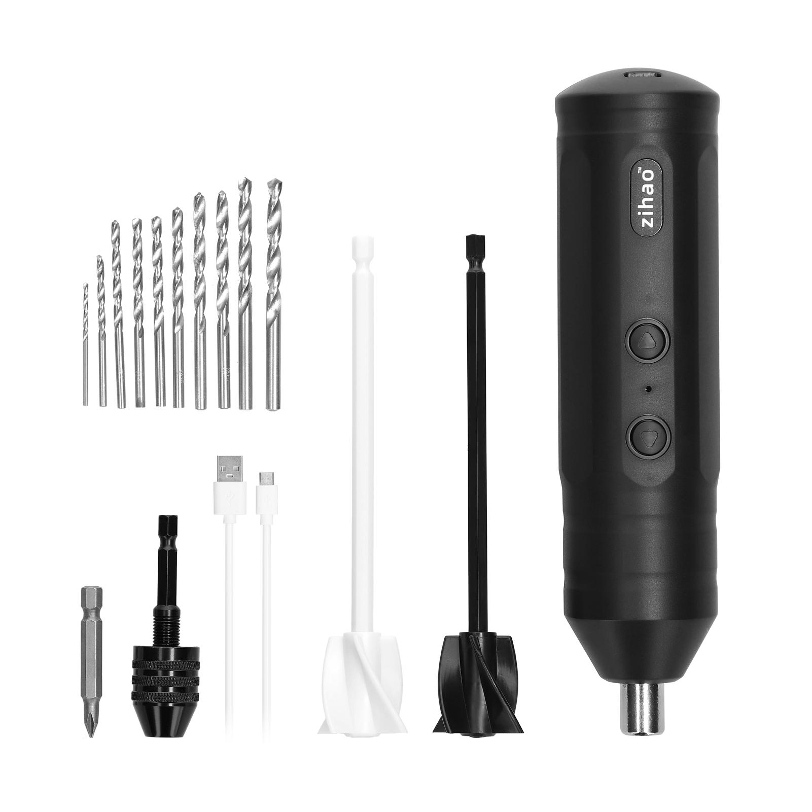 Rechargeable Handheld Electric Drill Cordless Screwdriver Set Mini Multi-functional Household Brushless Electric Drill Electric Resin Mixer