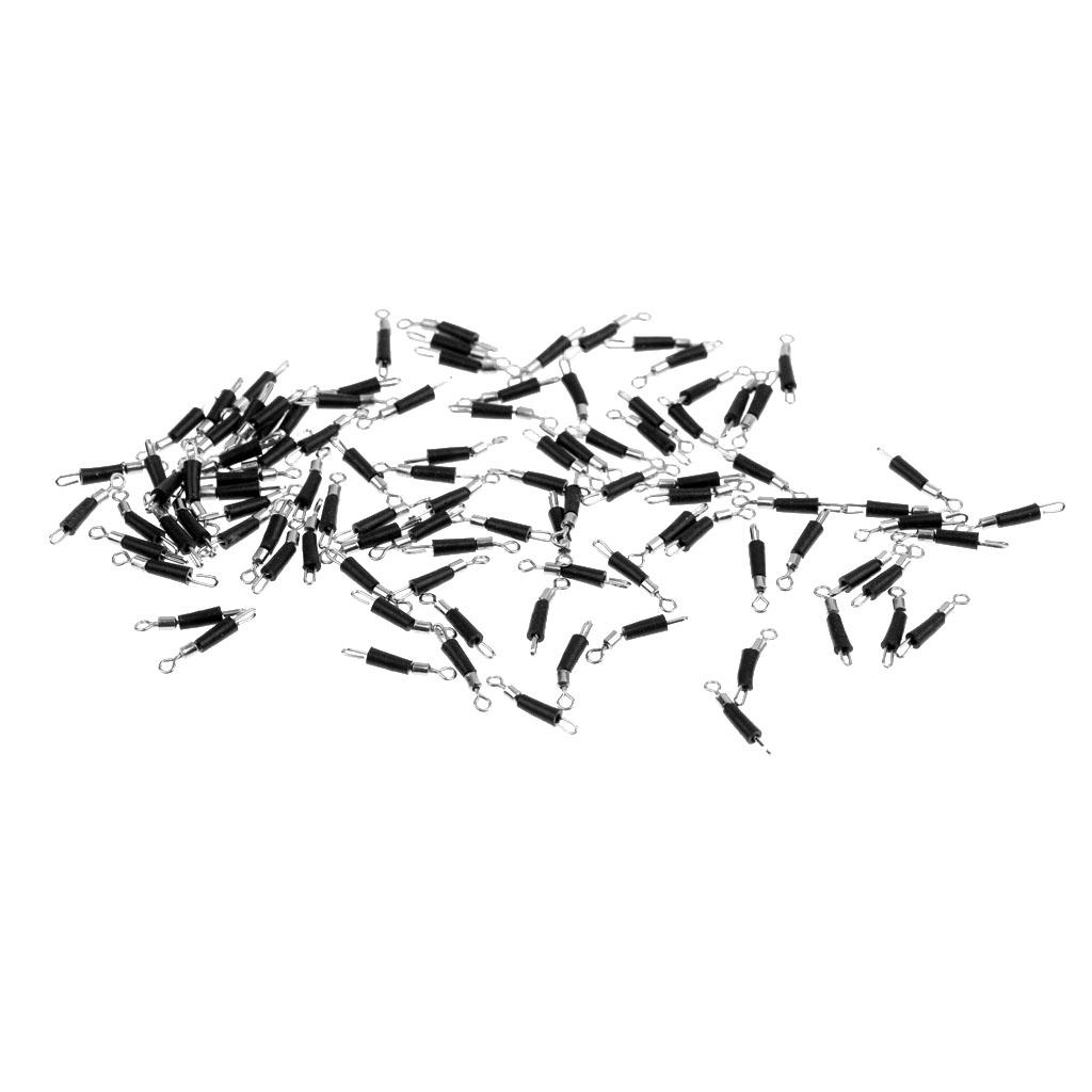 300PCS Stainless Quick Change Sub-line Ring Fast Link Connector Fishing Swivels