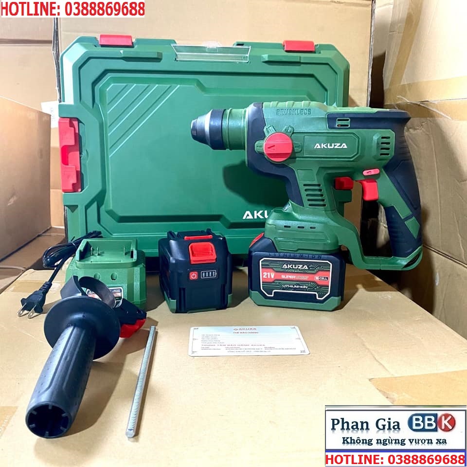 Máy Khoan Bê Tông 3 Chức Năng Pin AKUZA 2-2601 BL - Chân pin phổ thông, PIN 15 CELL - Bảo hành chính hãng