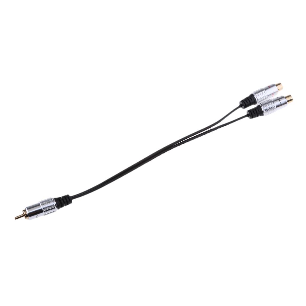 RCA Splitter Adapter Cable 1-Male to 2-Female for Digital Audio / Subwoofer