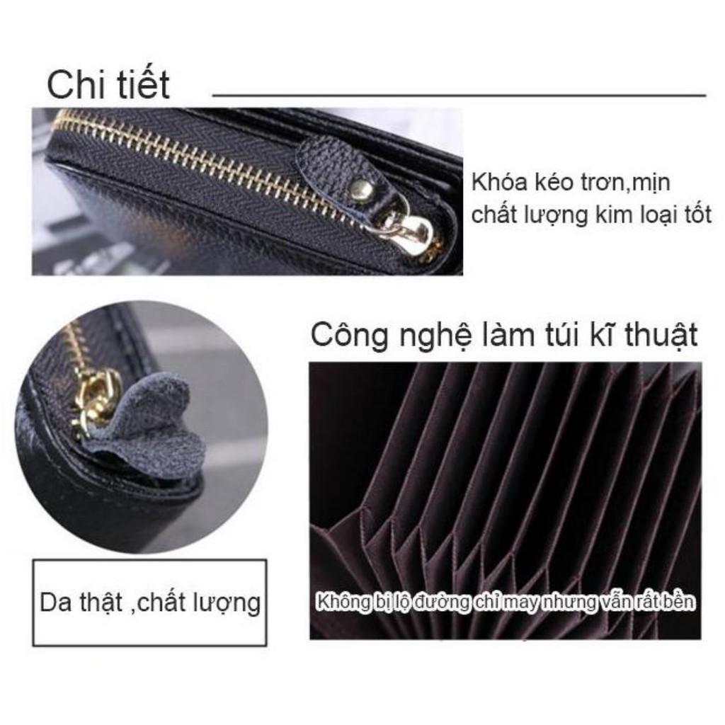 Ví da nam đựng thẻ nhiều chức năng