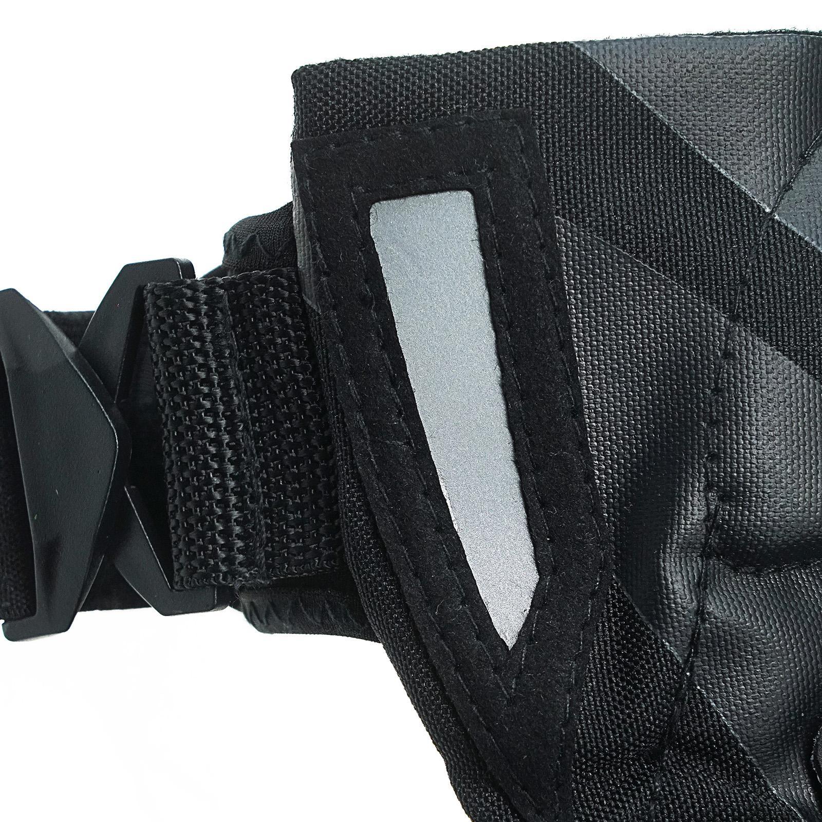 2x Motorcycle Knee Pads K01-3 for Motocross Racing Reflective Black
