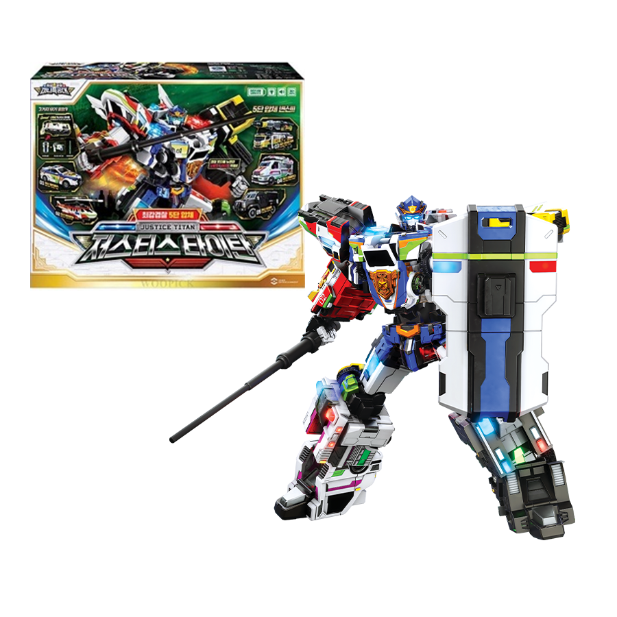 Đồ Chơi Robot Đại Tướng Justice Titan Biến Hình 5 Phương Tiện Cứu Hộ Miniforce 505012