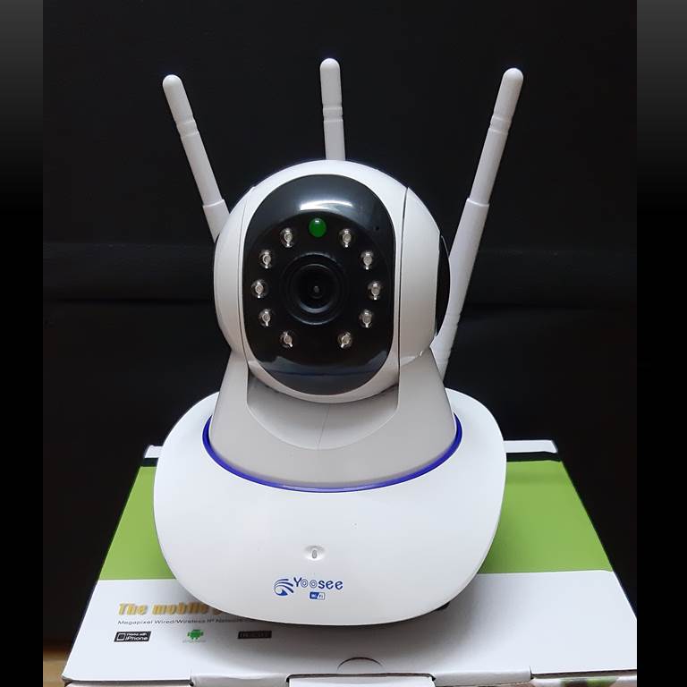 Camera IP Wifi 3 râu dùng app Yoosee 720P có cổng LAN , khe thẻ nhớ trên đầu camera - hàng nhập khẩu