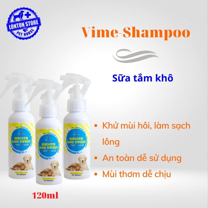 Sữa Tắm Khô Smooth and Sweet-dành cho chó mèo,120ml