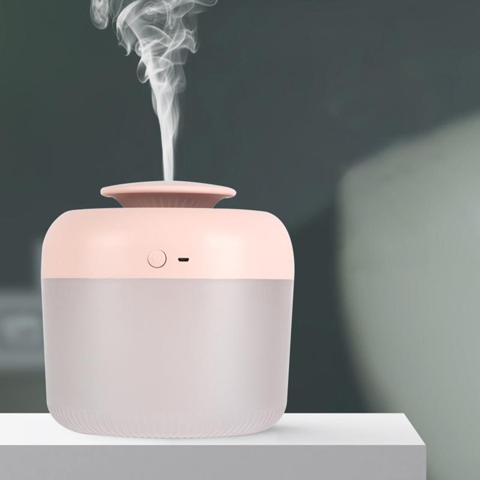 Mist Bedroom Ultrasonic Air Humidifier Aroma Difuser 2.4L Air Purifier Pink