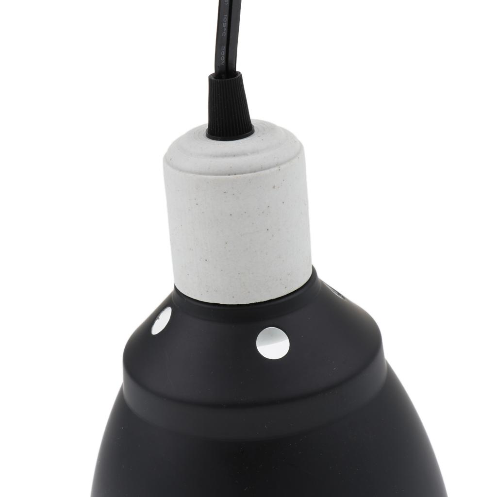 Dome Lamp Fixture for Reptiles Amphibians Poulty Heat Lamp UVA UVB Bulb Halogen Bulb & Habitat Lighting Holder 110-120V US Plug