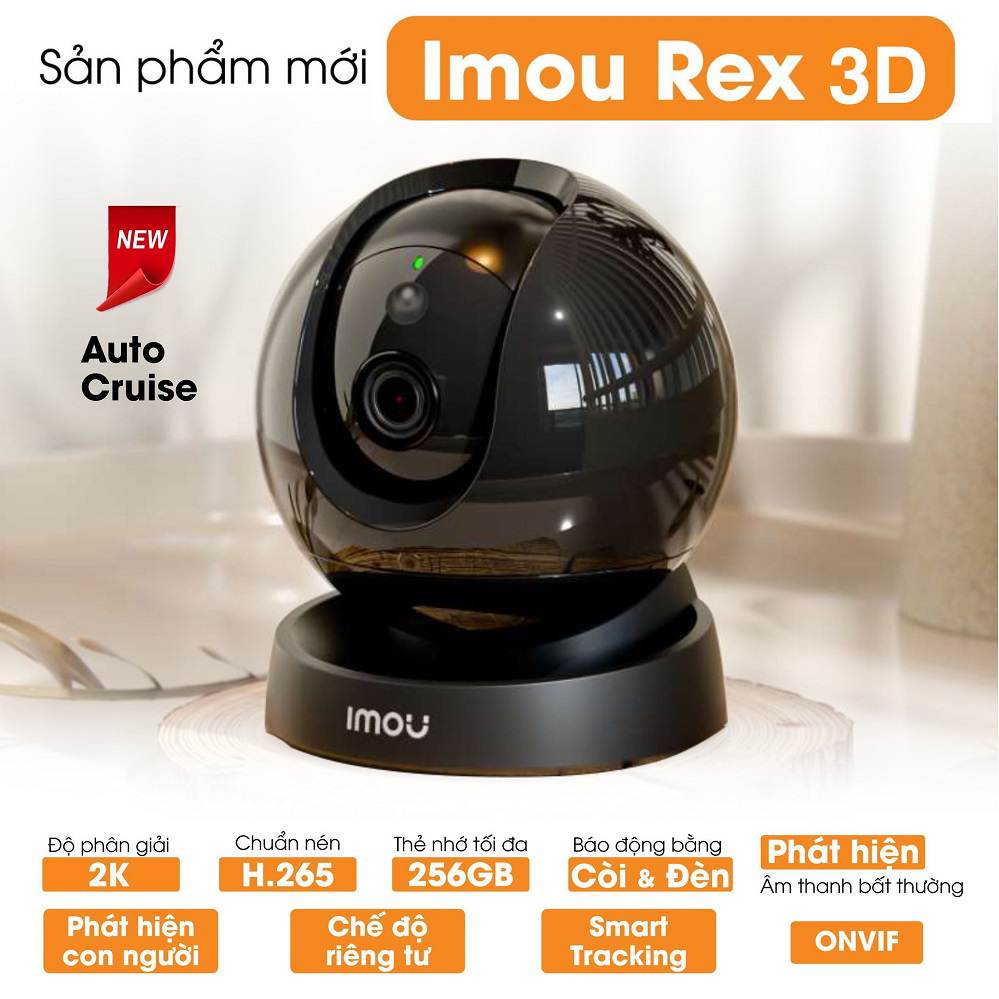 Camera Rex 3D Imou IPC-GS2DP-3K0W 3MP 2K Wifi Phát Hiện Người Và Vật Nuôi Đàm Thoài 2 Chiều - HÀNG CHÍNH HÃNG