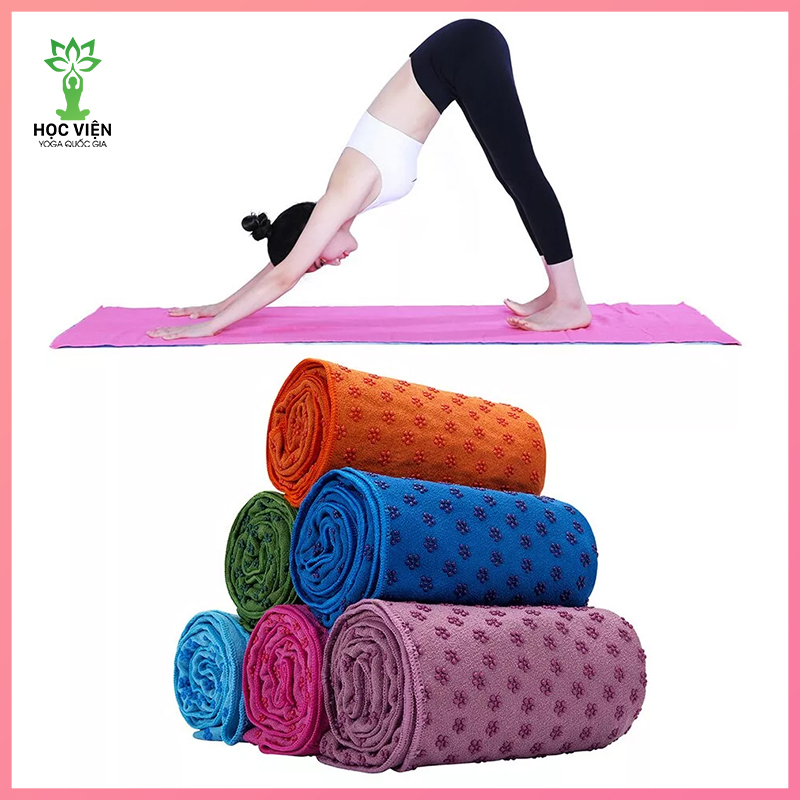 Khăn Trải Thảm Yoga Cao Cấp Chống Trượt - YOGA QG, Độ Bám Dính Cao, Thấm Hút Mồ Hôi - Tặng Kèm Túi Đựng Khăn