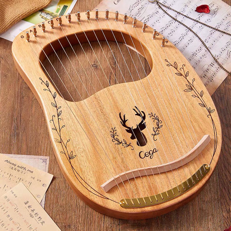 ĐÀN HẠC LYRE HARP CEGA 16 DÂY MÀU GỖ CG01