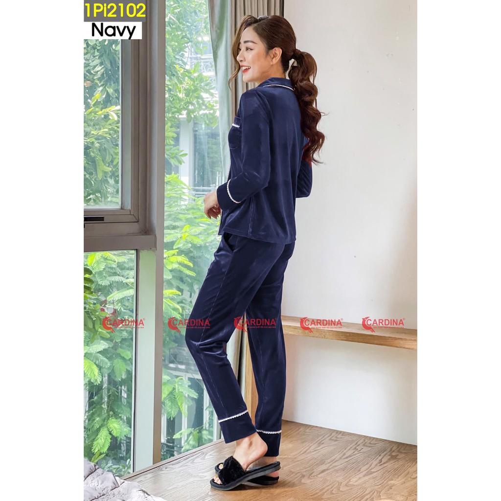 Đồ bộ, bộ pijama nữ vải nhung tăm cao cấp kiểu dáng thanh lịch sang trọng, màu sắc hiện đại