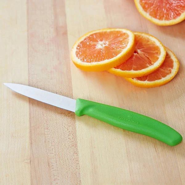 Dao cắt gọt rau củ VICTORINOX Paring Knives màu xanh lá (8 cm straight blade) - Hãng phân phối chính thức 6.7606.L114