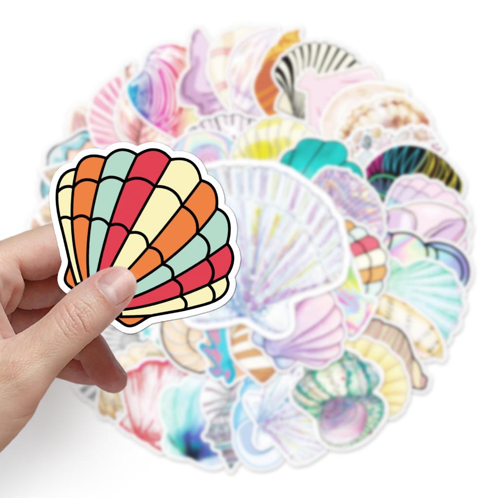 Sticker VỎ SÒ hoạt hình cute trang trí mũ bảo hiểm,guitar,ukulele,điện thoại,sổ tay,laptop-mẫu S115
