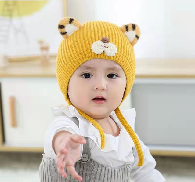 Mũ len tai Hổ cho bé trai bé gái, mũ len ấm áp mùa đông từ 6 tháng đến 2 tuổi