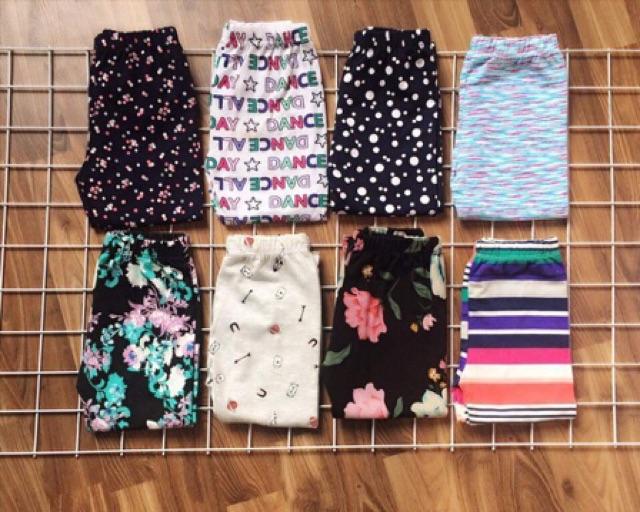 Set 10 quần leggings cho bé gái sz1-5 ~ 7-18kg