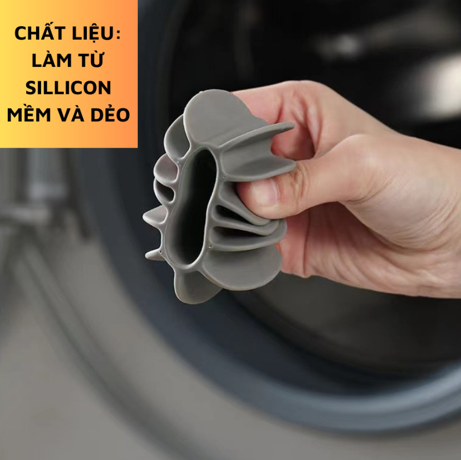 Bóng giặt silicon mềm làm sạch chống rối giúp quần áo sạch hơn, không nhăn tiện dụng