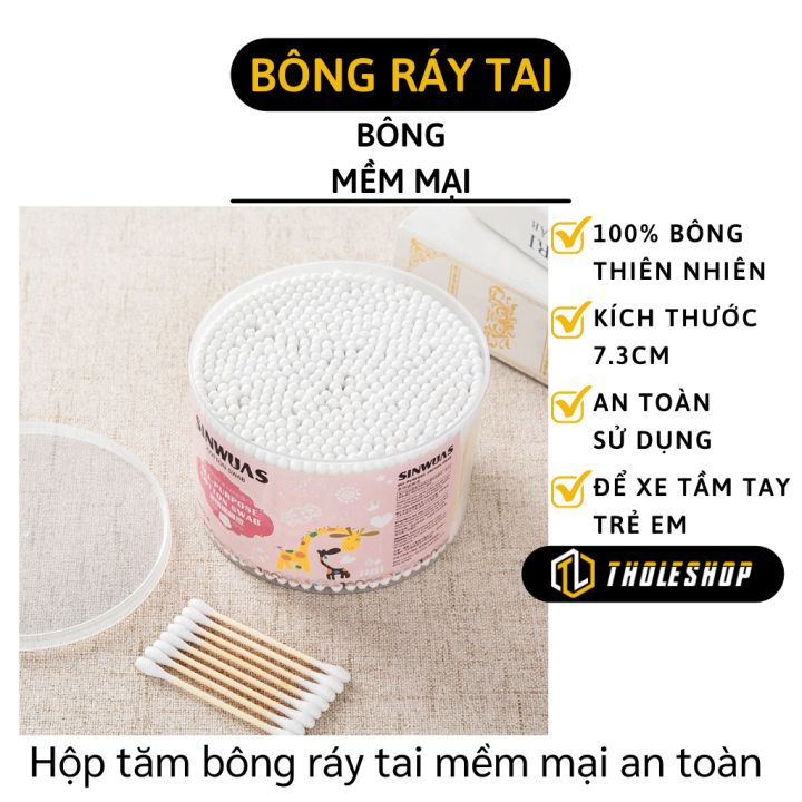 Hộp tăm bông tre lấy ráy tai