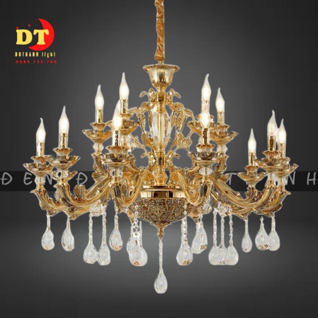 Đèn chùm nến phòng khách phong cách bắc âu cổ điển HTLK CHK