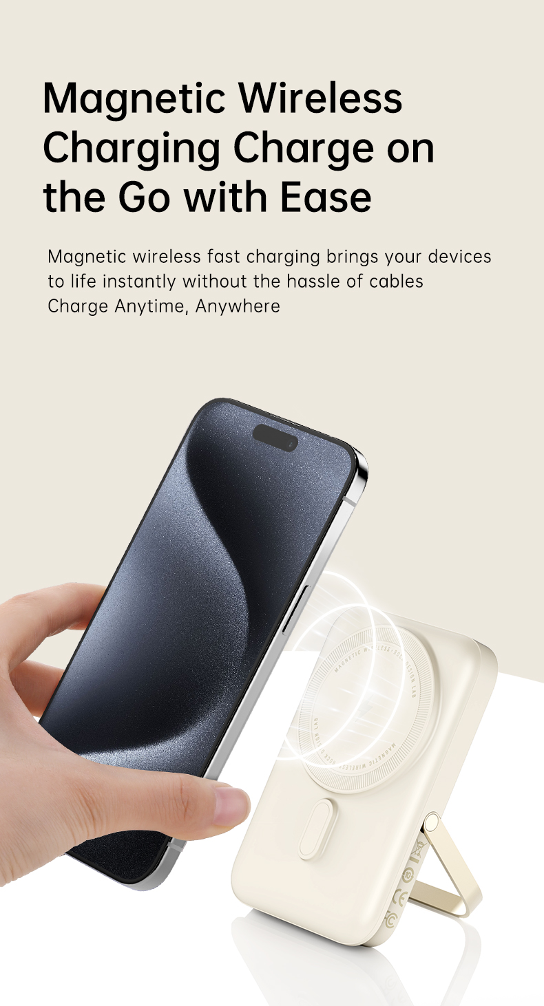 Pin sạc dự phòng không dây kèm giá đỡ điện thoại Rockspace P20 SE sạc nhanh PD 20W 10000mAh - Hàng chính hãng bảo hành 12 tháng
