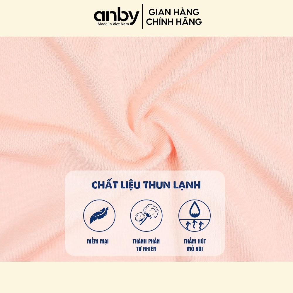 Quần áo trẻ em ANBY bộ cộc tay alibaba hình gấu chất vải thun lạnh cho bé trai và gái từ 0-5 tuổi