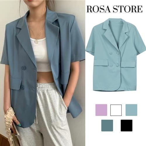 Áo Khoác Blazer Nữ Tay Ngắn Phong Cách Hàn Quốc (Hàng Quãng Châu Loại 1)