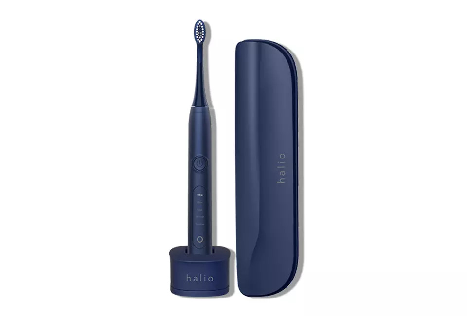 Bộ 2 Đầu Bàn Chải Điện Halio Sonic Whitening Electric Toothbrush Midnight Blue